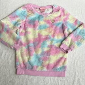 Juicy Couture pastel pink blue yellow tie dye sweatshirt 6X